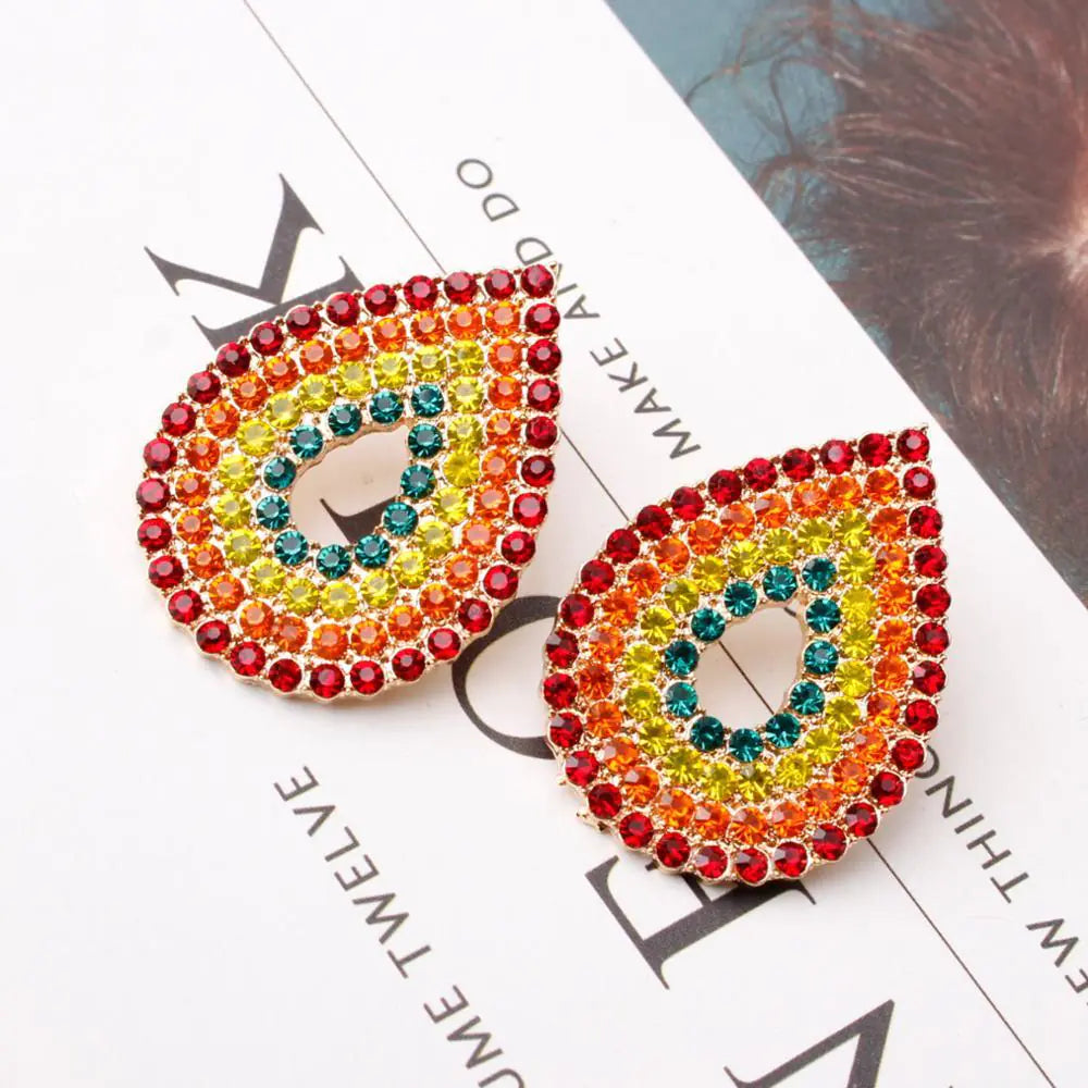 Party Earrings Vibrant Colorful Drops