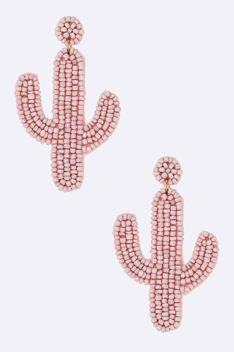 Beaded Cactus Iconic Earrings