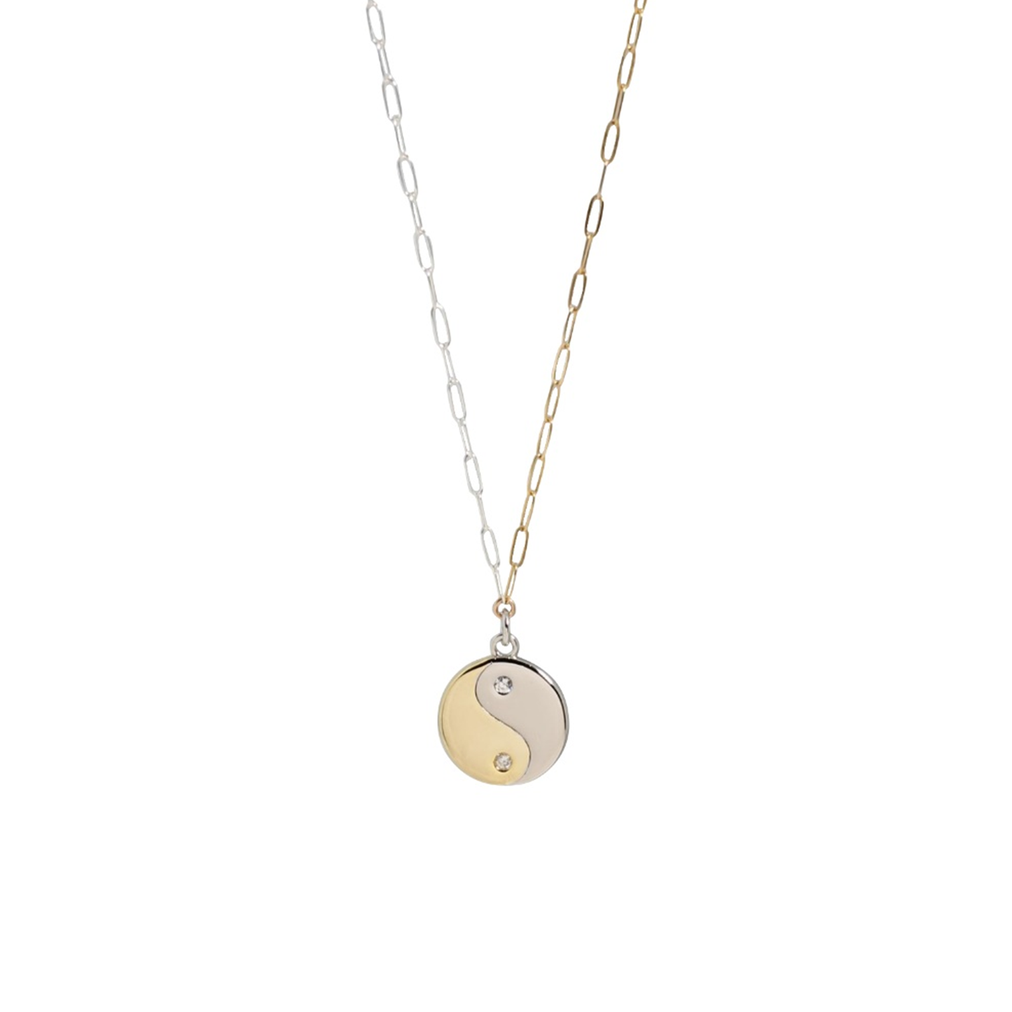 Balance Yin Yang Necklace Dual Tone