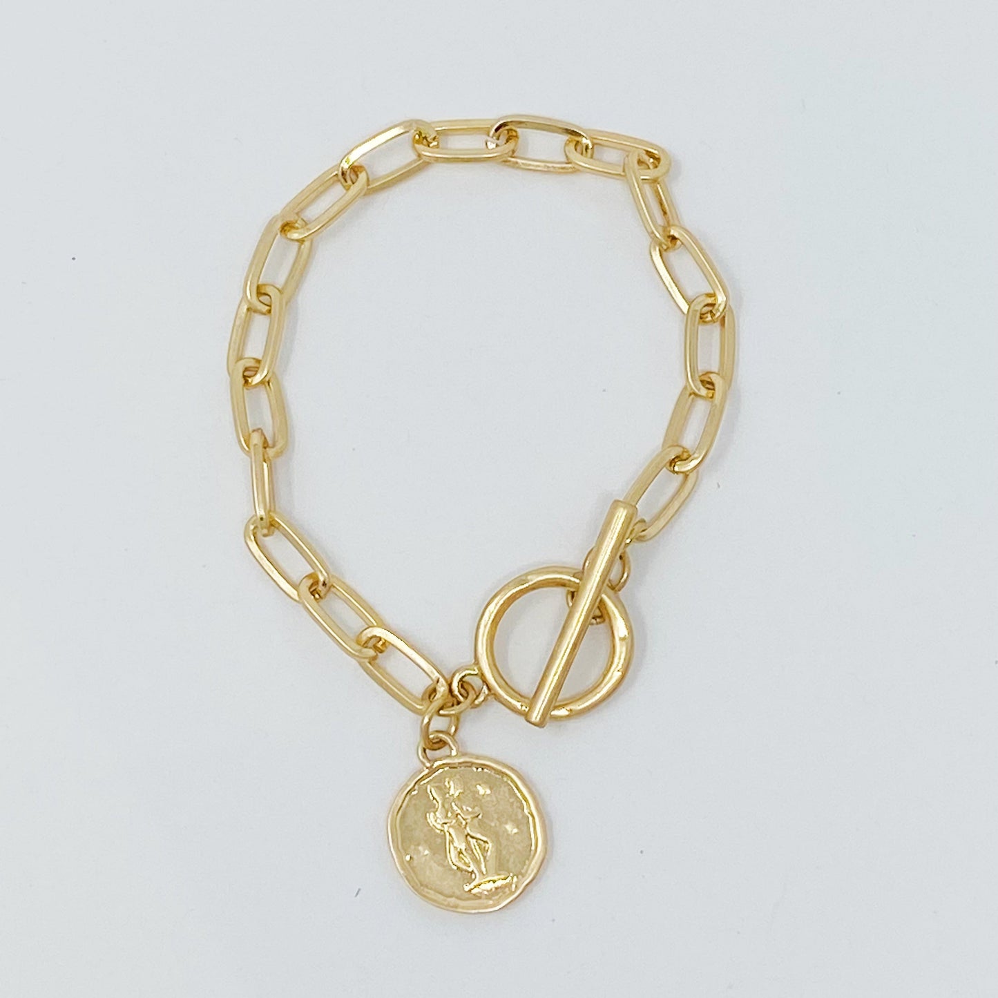 Zodiac Charm Chain Bracelet Gold