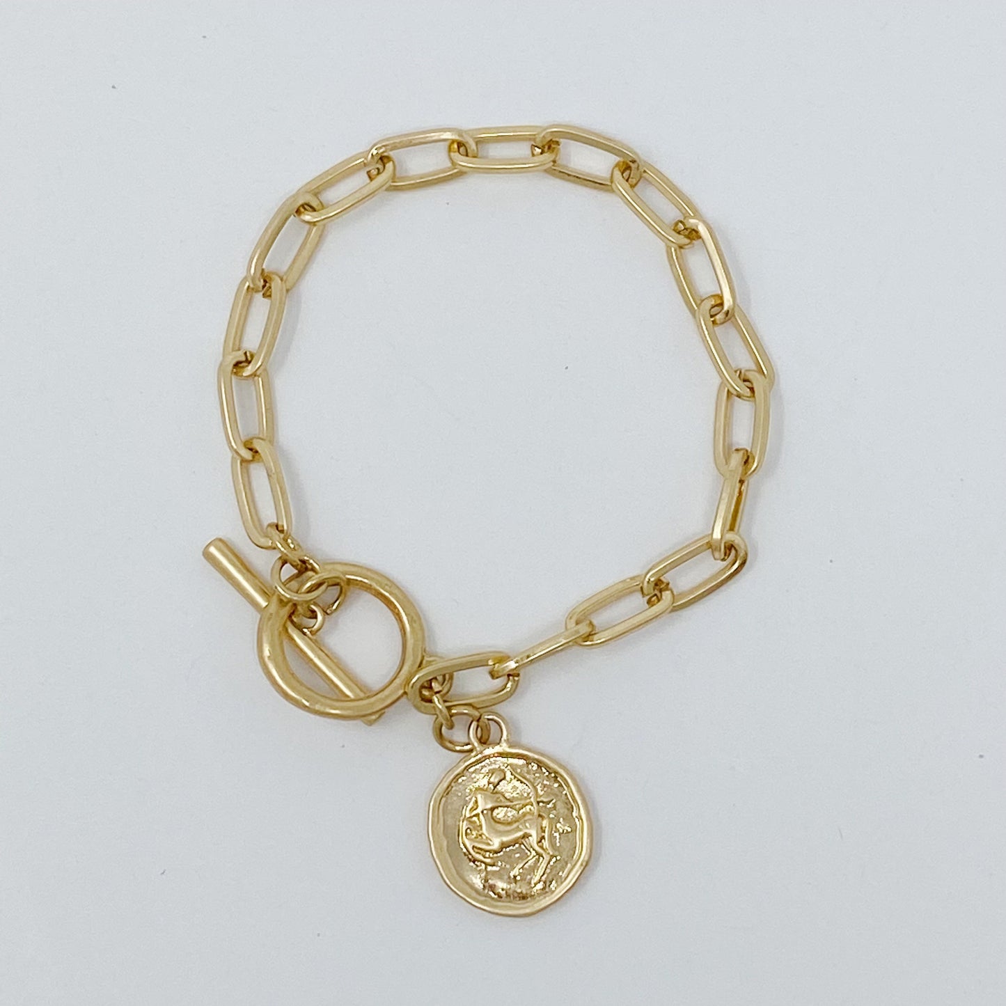 Zodiac Charm Chain Bracelet Gold