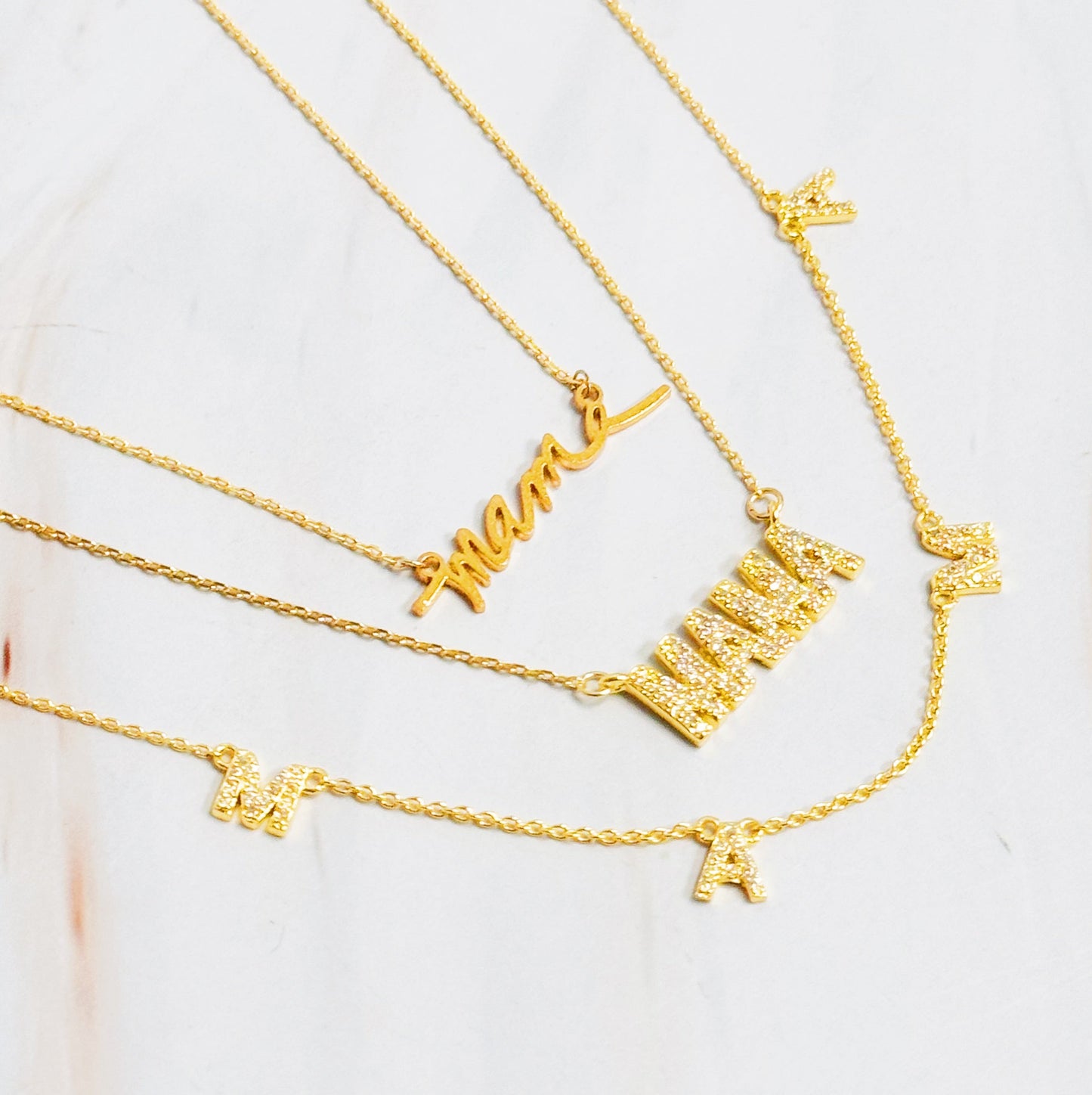 Dainty Sparkle Mama Necklace