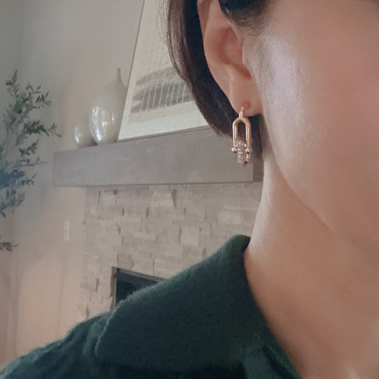 Glam U Chain Gold Earrings