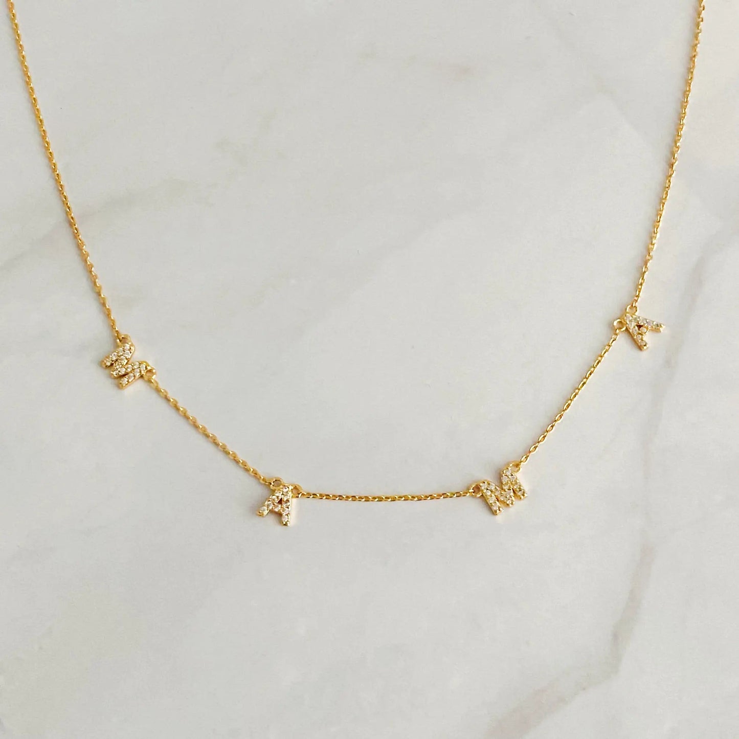 Dainty Sparkle Mama Necklace