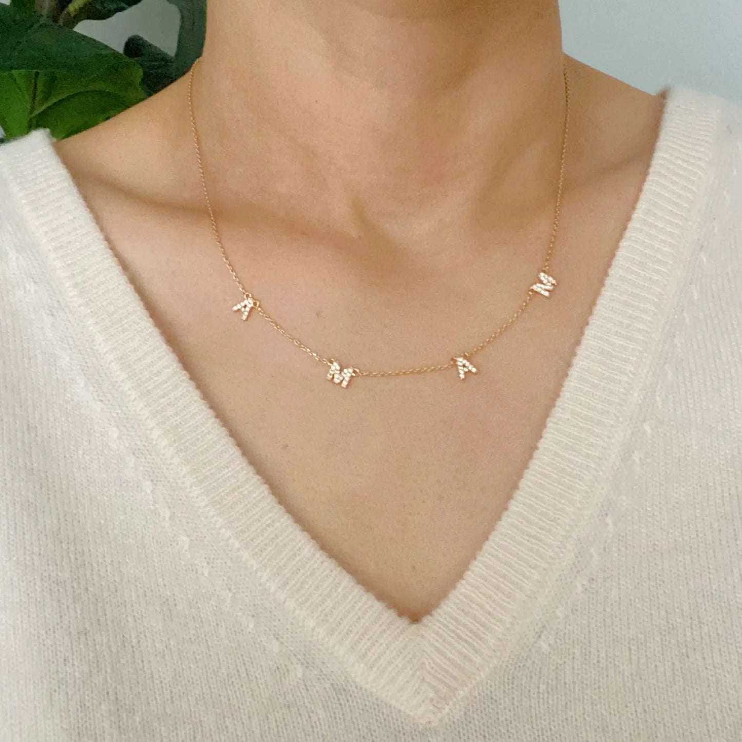 Dainty Sparkle Mama Necklace