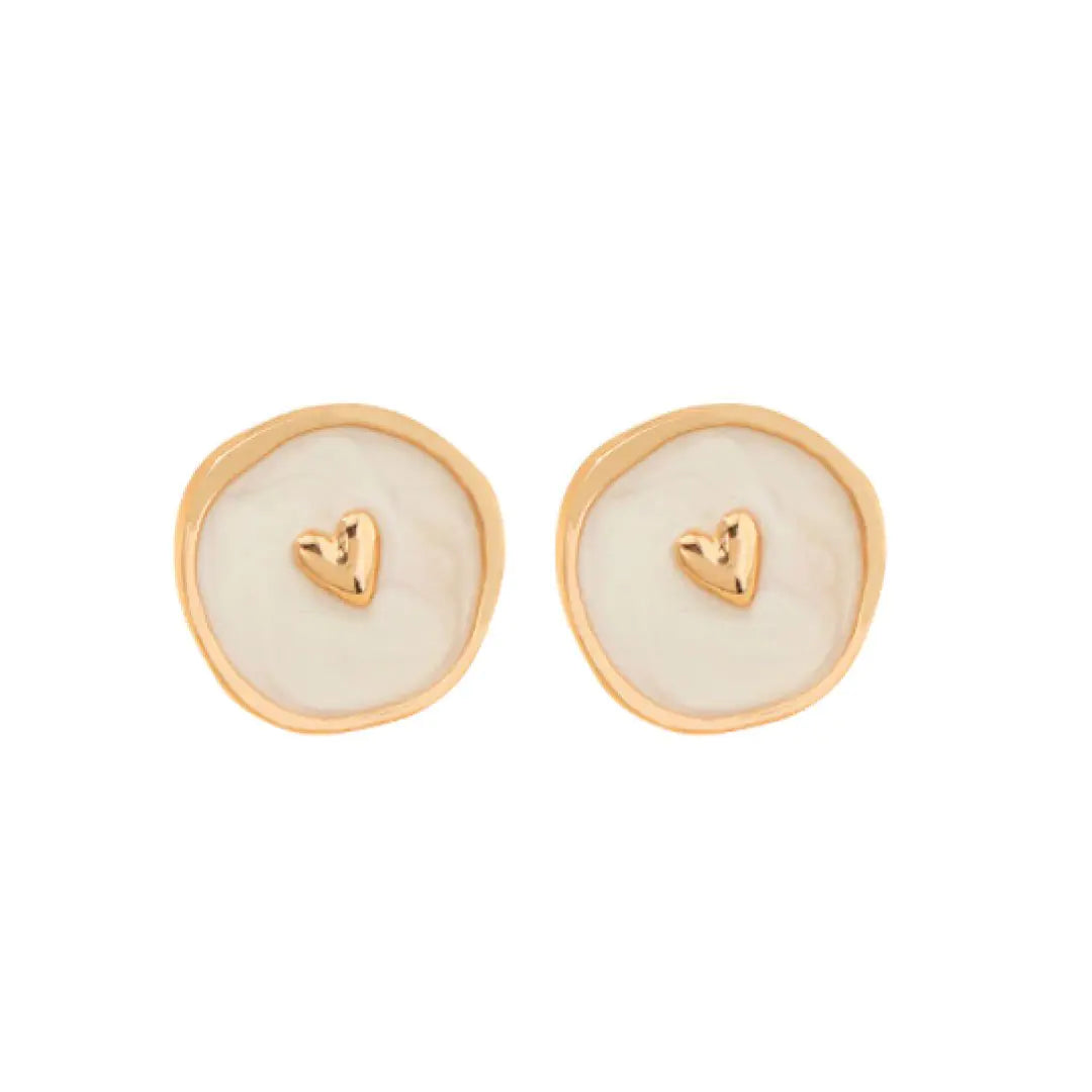 Astral Heart Earrings White Gold