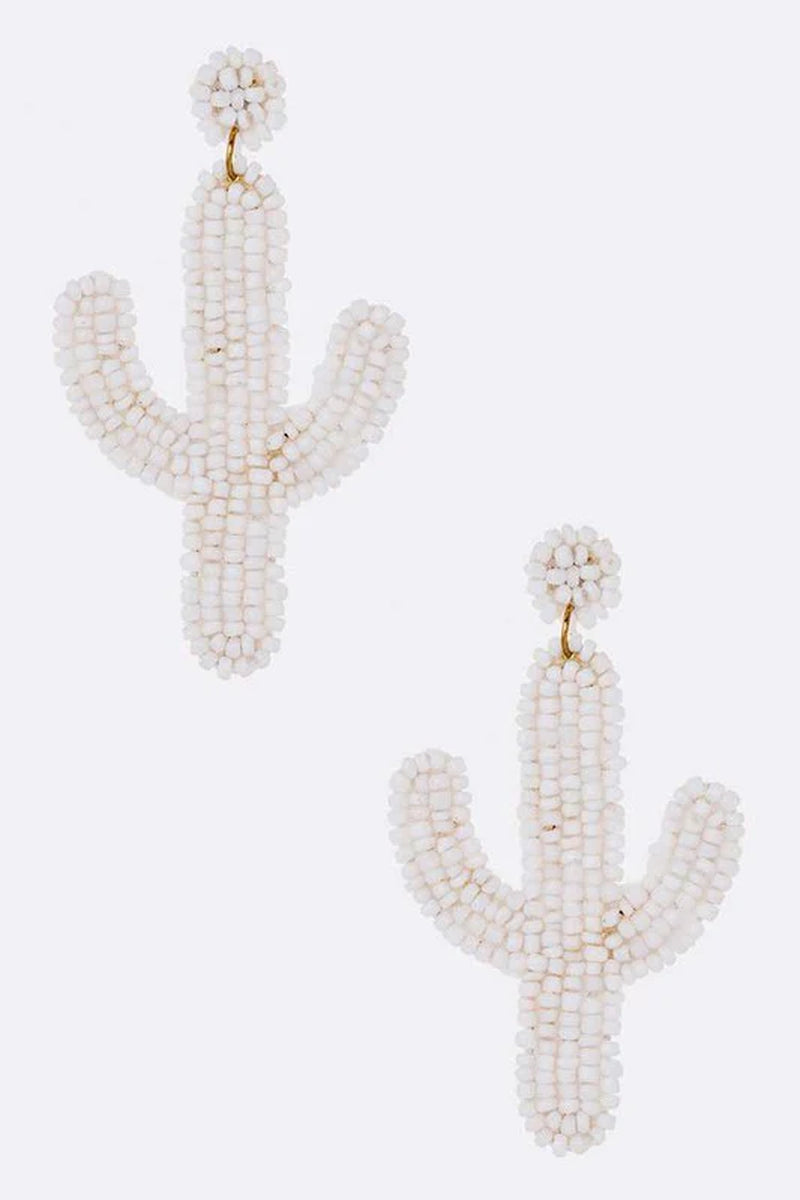 Beaded Cactus Iconic Earrings