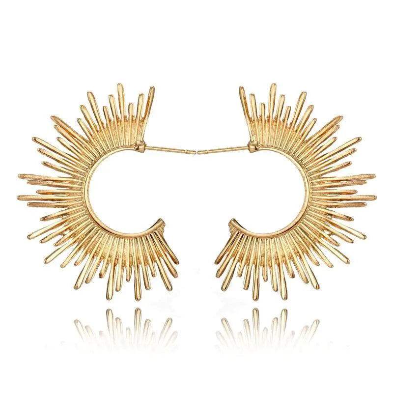 Bold Spike Earrings Gold