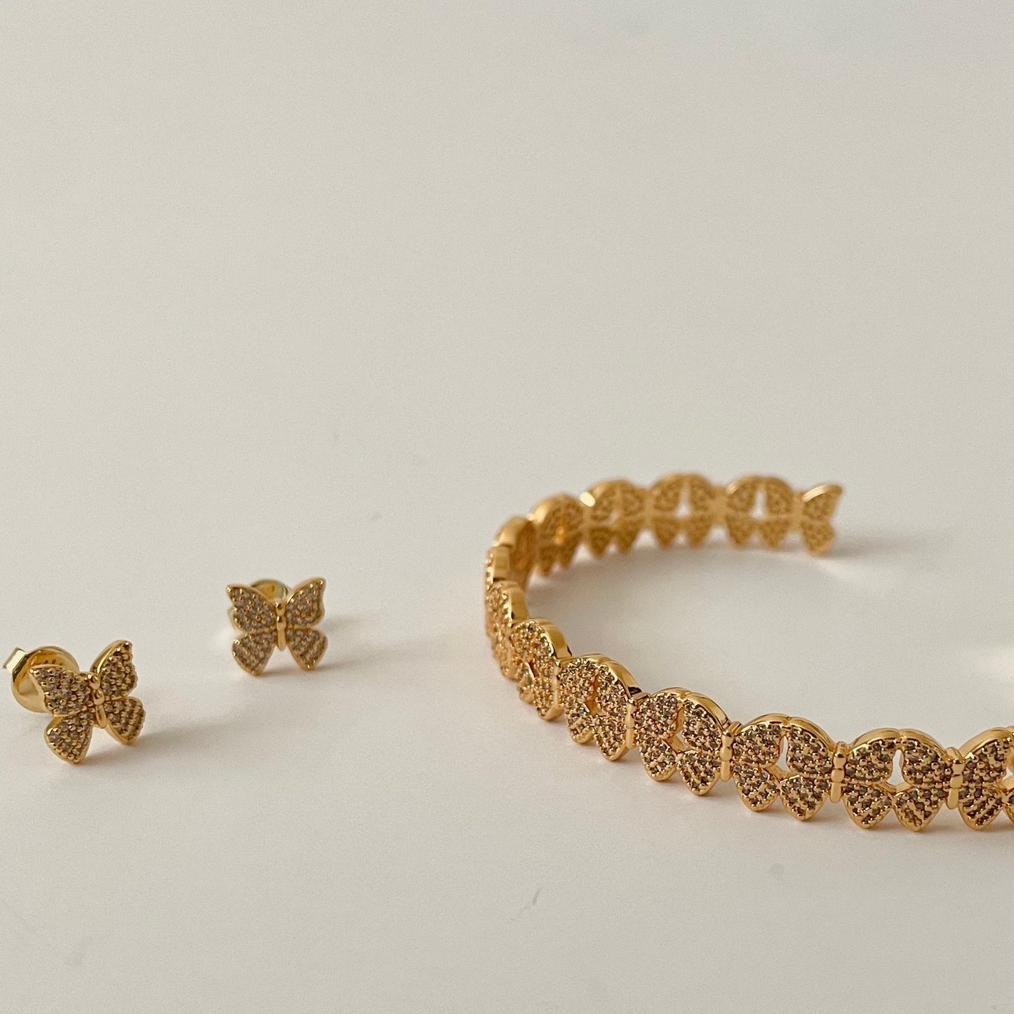 Butterfly Studs Earrings Gold