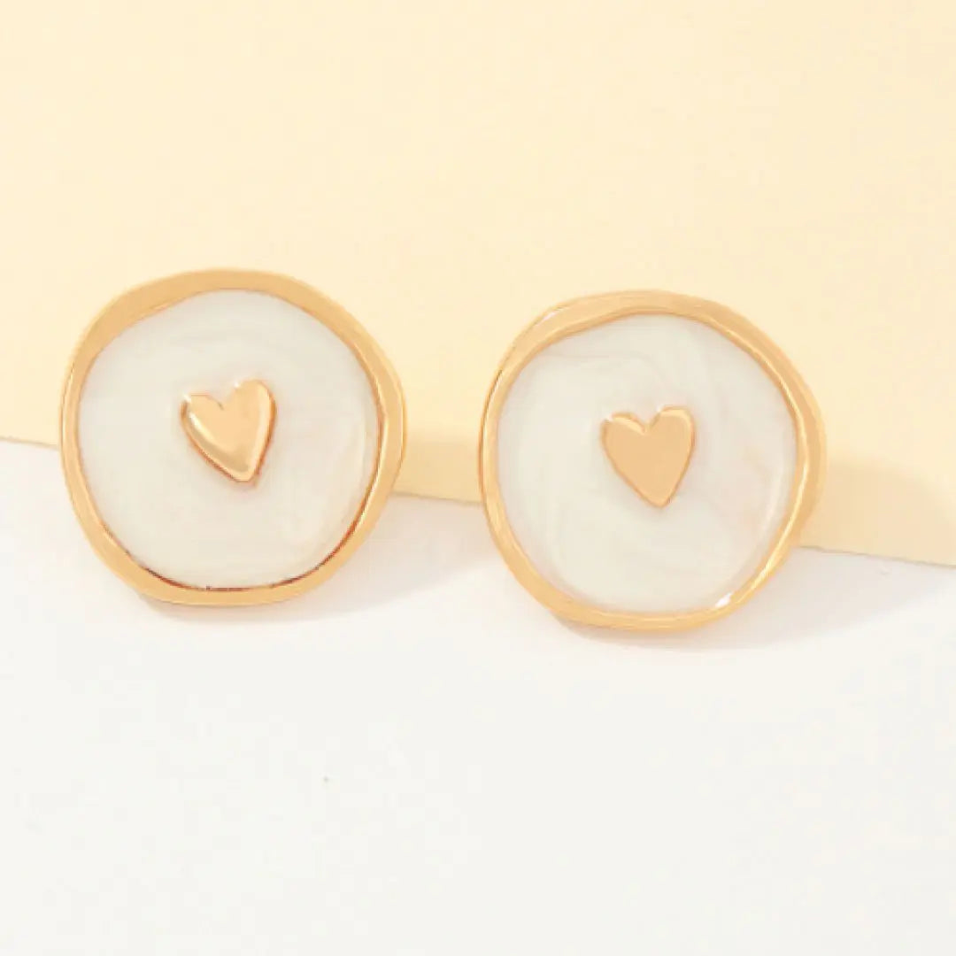Astral Heart Earrings White Gold