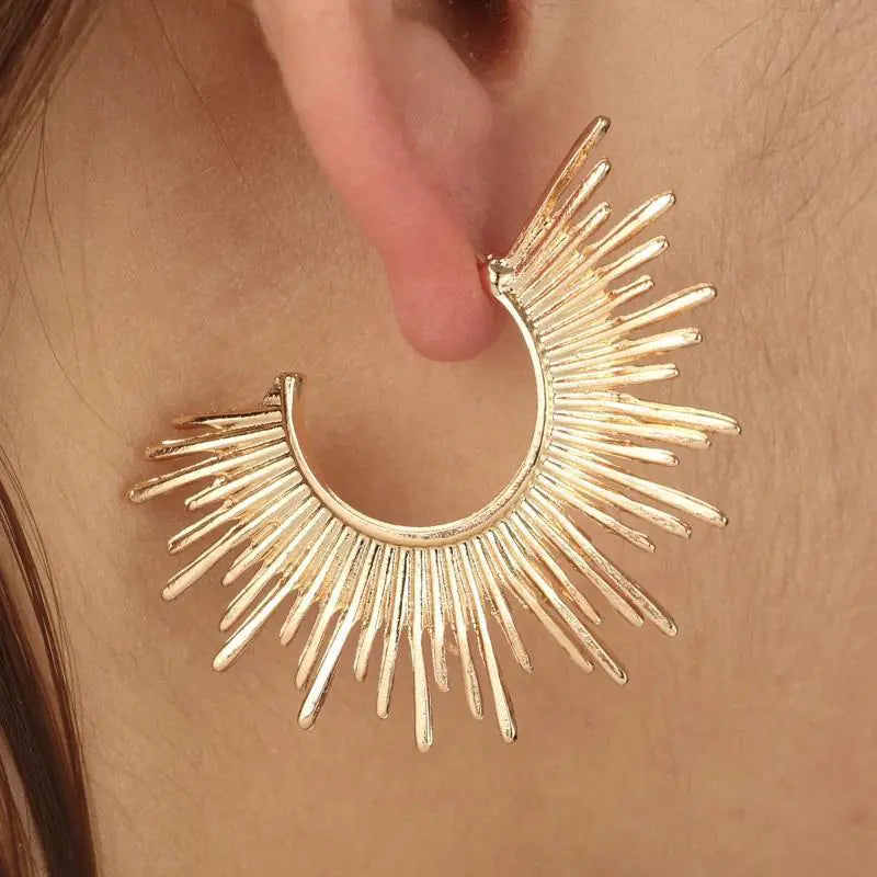 Bold Spike Earrings Gold