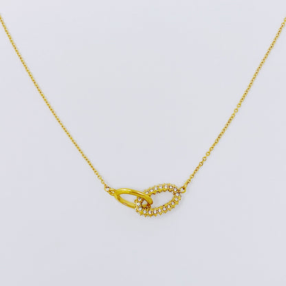 Everly Together Linked Gold Necklace Charming