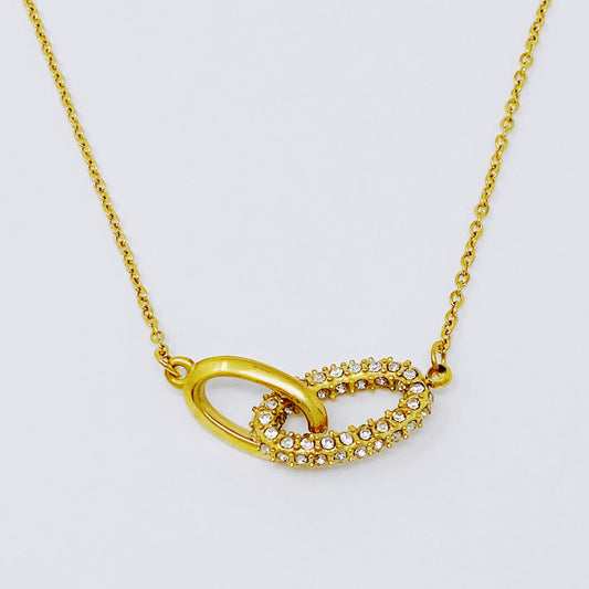 Everly Together Linked Gold Necklace Charming