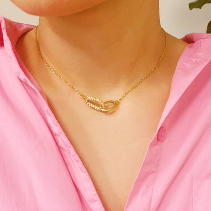 Everly Together Linked Gold Necklace Charming