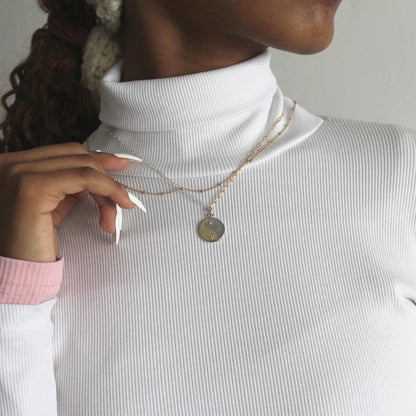 Balance Yin Yang Necklace Dual Tone