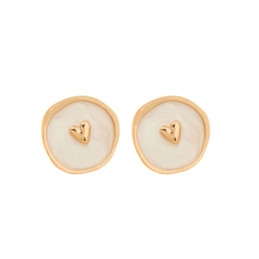 Astral Heart Earrings White Gold