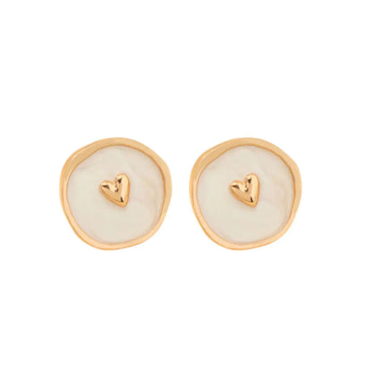 Astral Heart Earrings White Gold