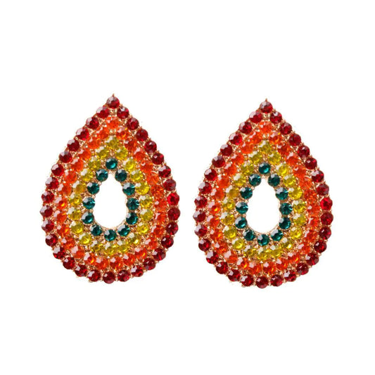 Party Earrings Vibrant Colorful Drops