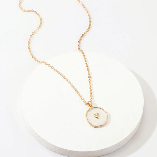 Astral Heart Necklace White Gold Womens Necklace Love Affection