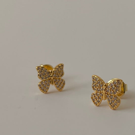 Butterfly Studs Earrings Gold