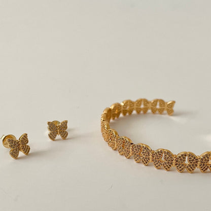 Butterfly Studs Earrings Gold