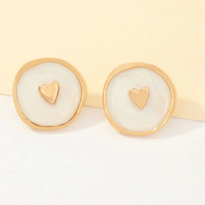 Astral Heart Earrings White Gold