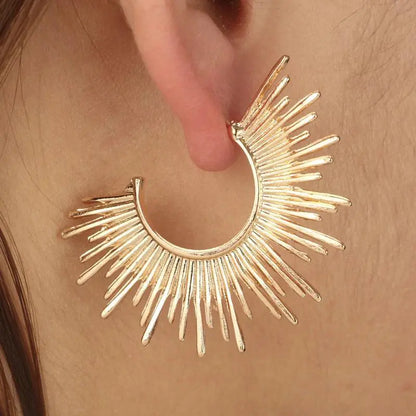Bold Spike Earrings Gold